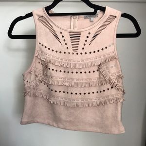 Faux Suede Crop Top